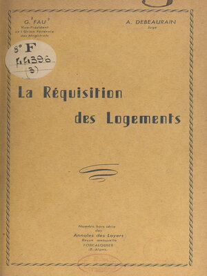 cover image of La réquisition des logements